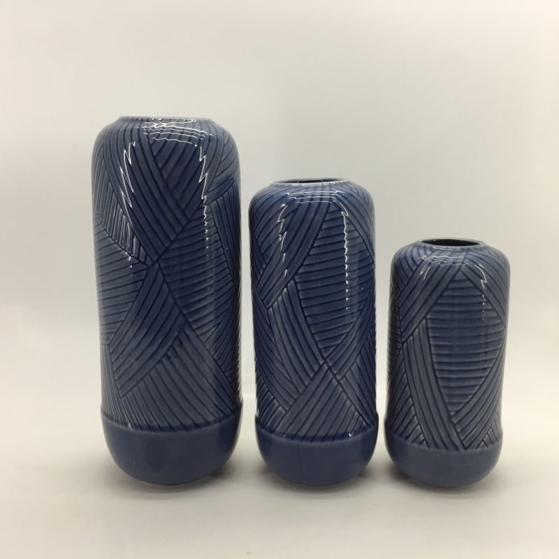 Wholesale fashion pattern ceramic cylinder vase