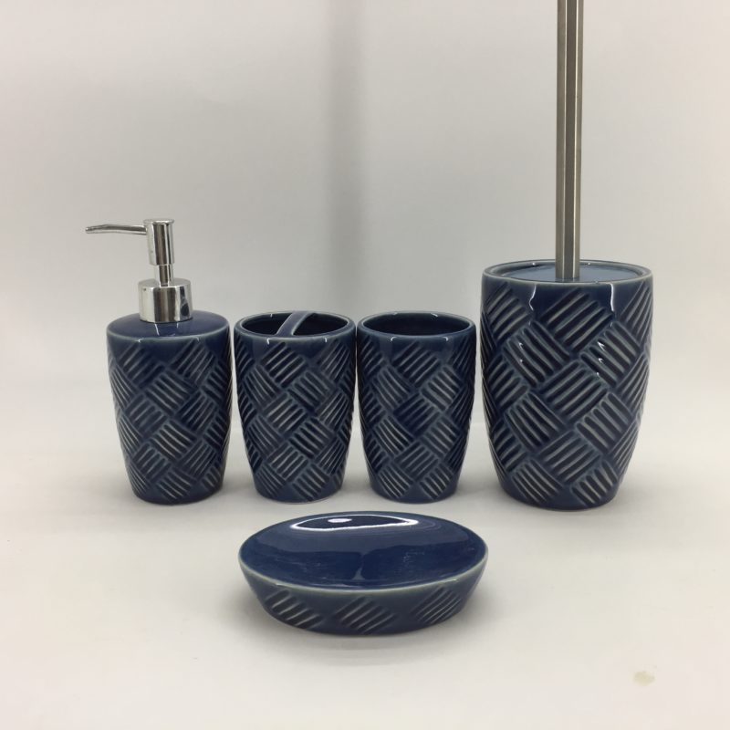 Stunning Western Striped Pattern Soap Dispenser Ceramic Bathroom Accessories