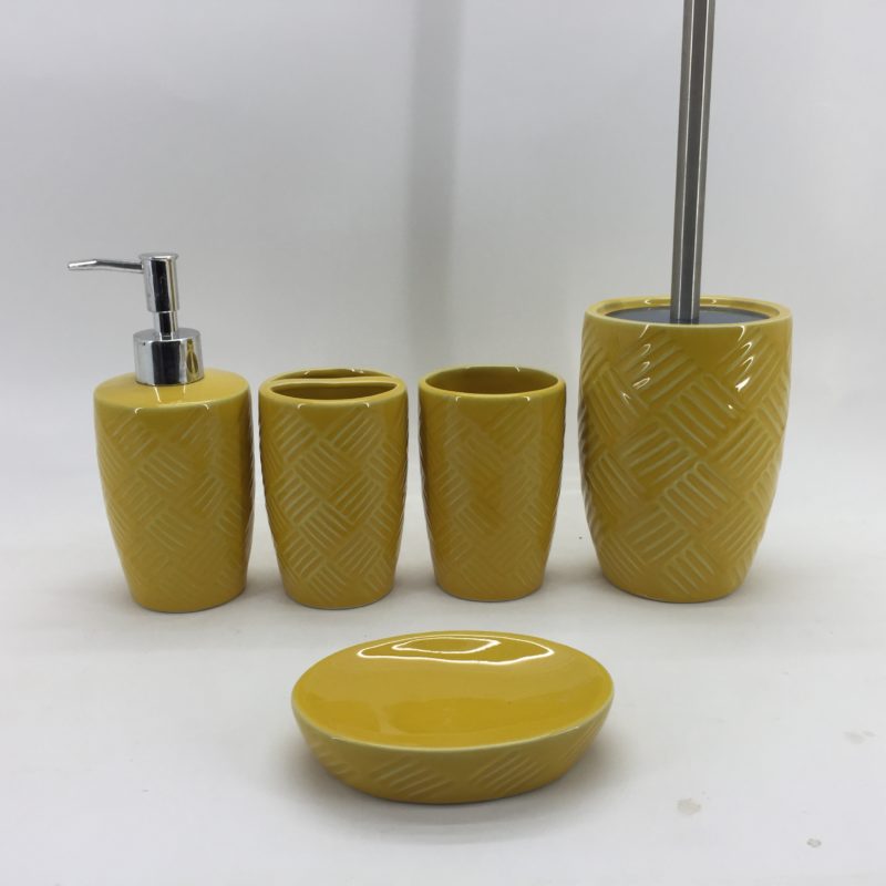 Stunning Western Striped Pattern Soap Dispenser Ceramic Bathroom Accessories