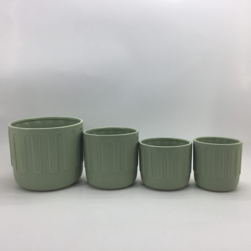 Set of Four Fashion Style Garden Supplies Ceramic Flower Pot