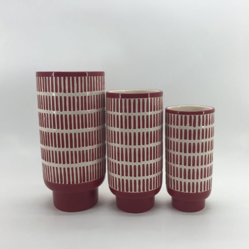 Set of  Three Stylish Ceramic Vase for Home Hotel