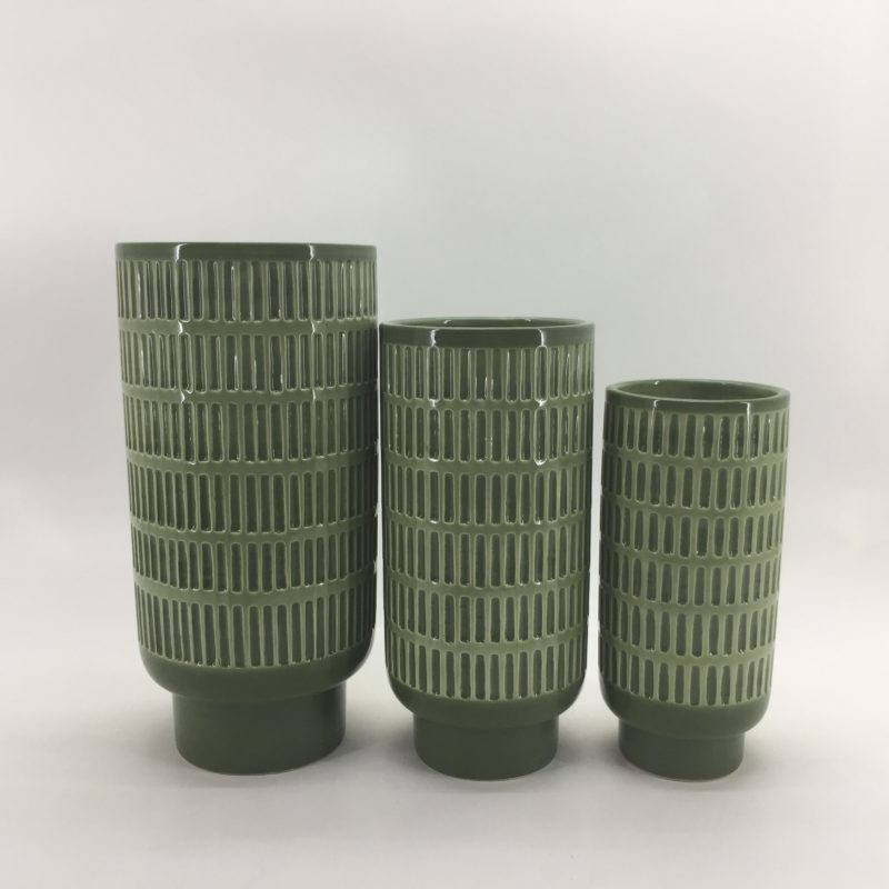 Set of  Three Stylish Ceramic Vase for Home Hotel