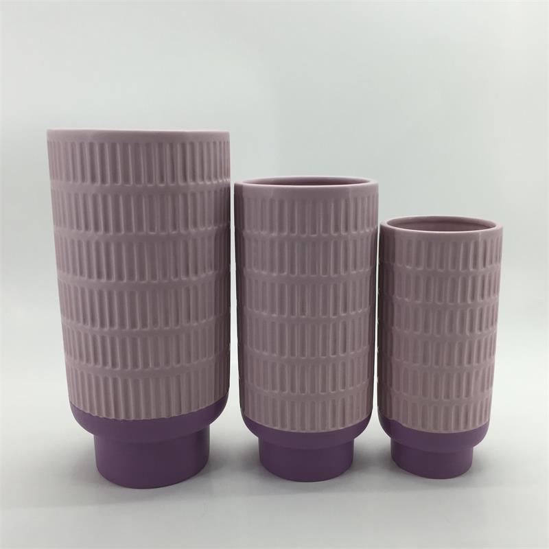 Set of  Three Stylish Ceramic Tall Vase for Home Hotel