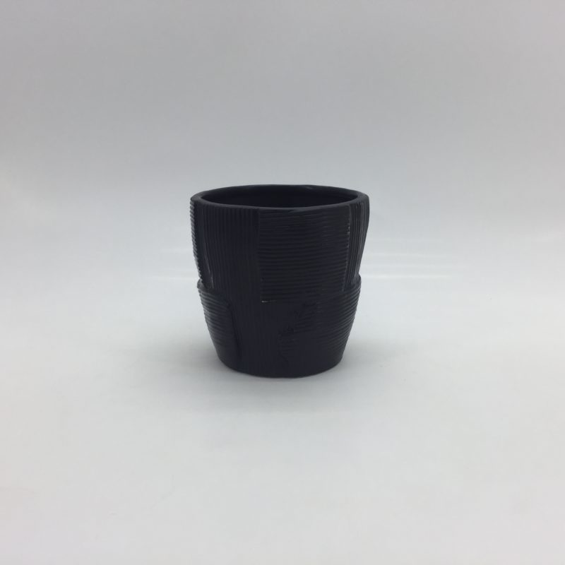 White Black Rustic Mini Ceramic Plant Pot for Flower Succulent