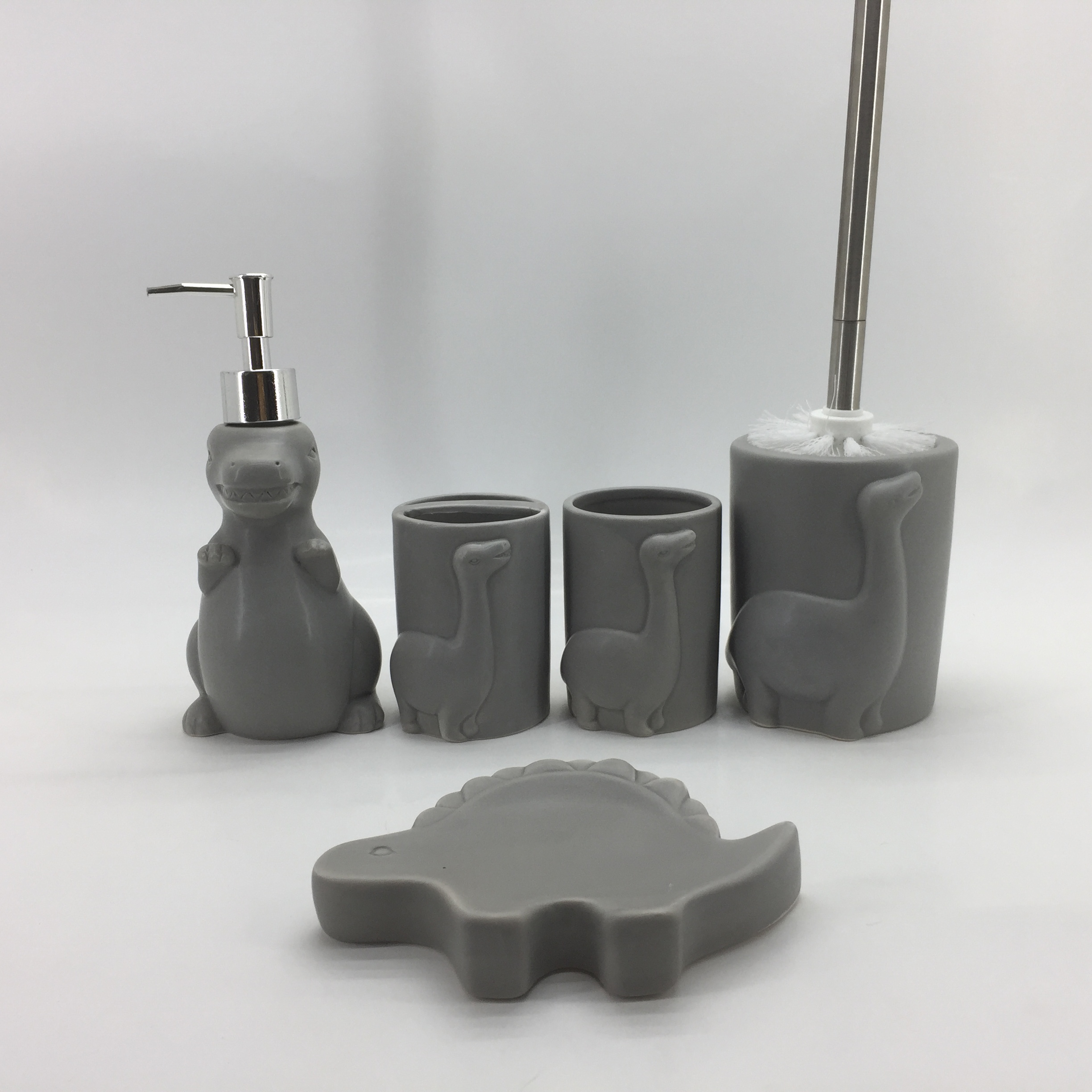 Popular Grey Dragon Ceramic Bathroom Accessories Set
