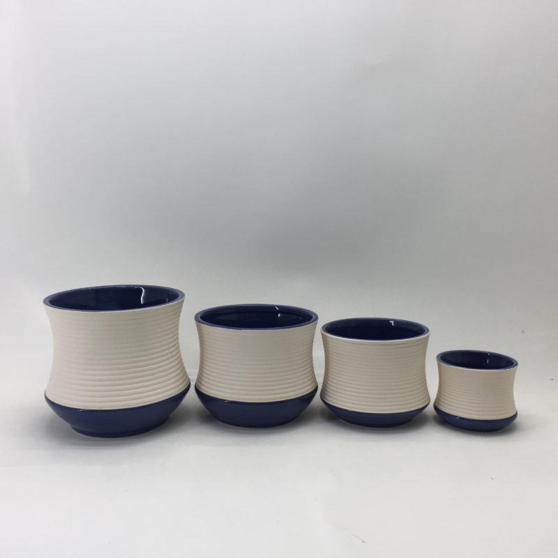 Wholesale Blue White Ceramic Flower Vase Set