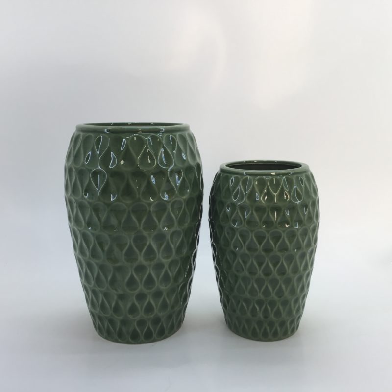 2 PCS Handmade Large Ceramic Pottery Vase for Flowers