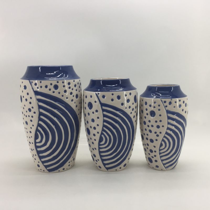 Glazed Ceramic Pottery Vase for Flowers