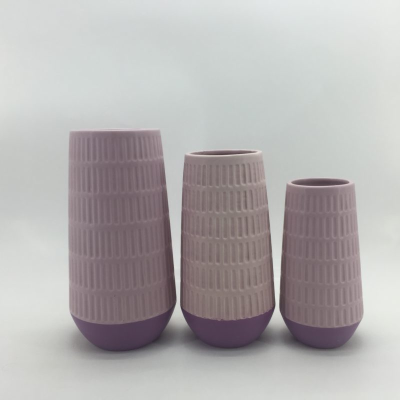 Round Bottom Ceramic Flower Vase Set of 3