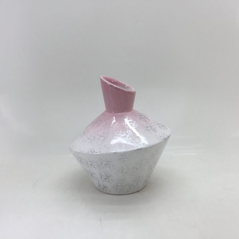 Small Gradient Pink White Ceramic Flower Vase