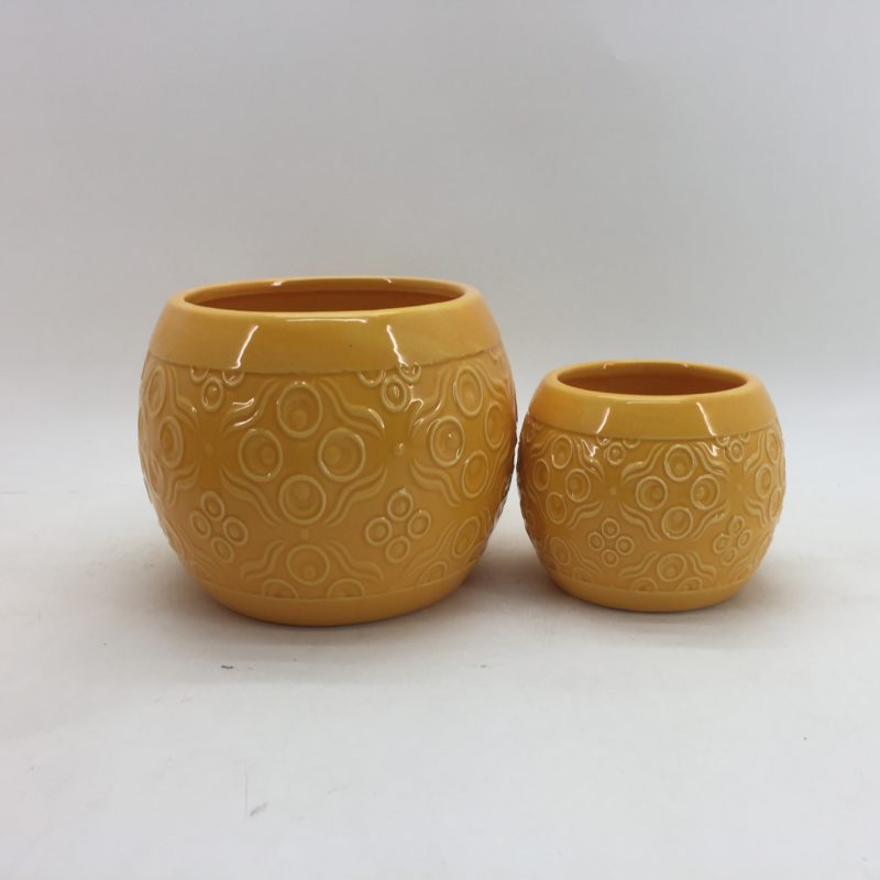 Small Orange Ceramic Flower Pots Plant Pot