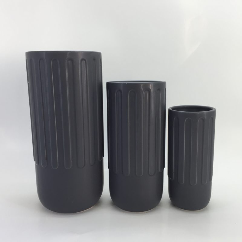 Wholesale Simple Ceramic Flower Vase Set of 3