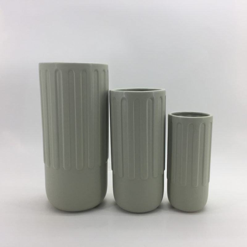 Wholesale Simple Ceramic Flower Vase Set of 3